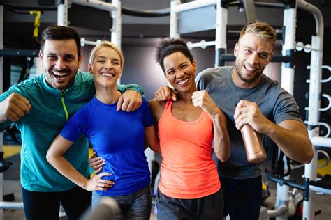 Group fitness class at the gym