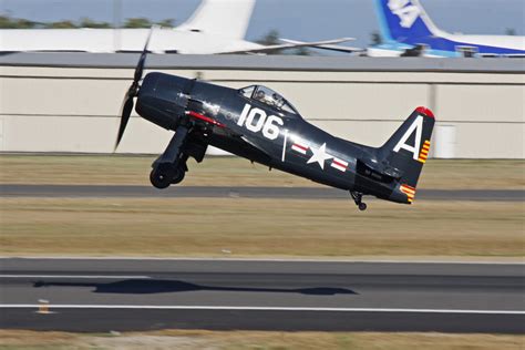 Grumman F8F Bearcat takeoff