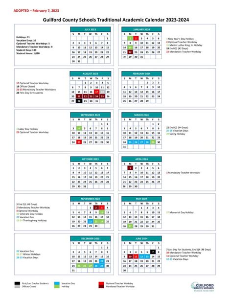 Guilford County Schools Calendar Image 3