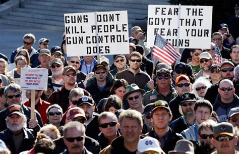 Gun owners protest concept