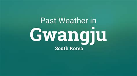 Gwangju South Korea Weather