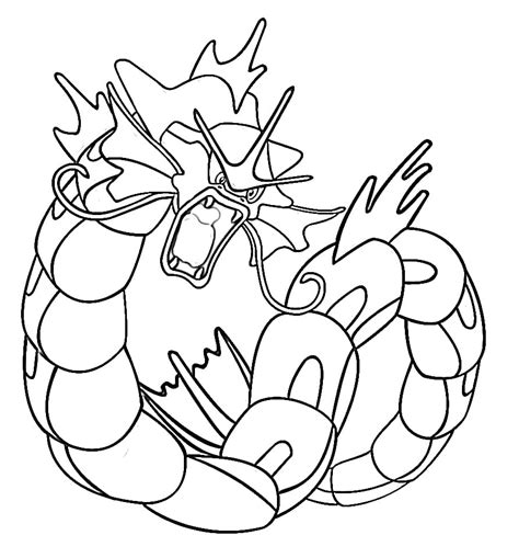 Gyarados coloring page for water-type fans