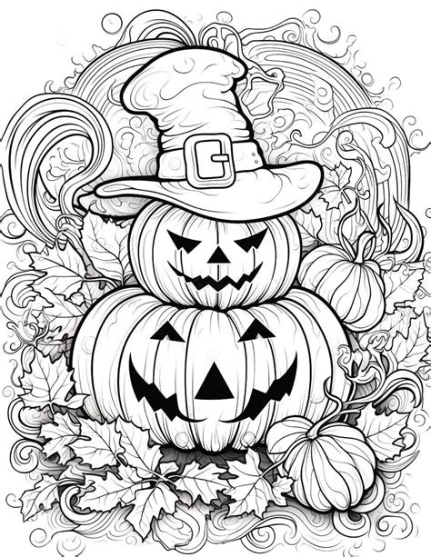 Halloween adult coloring pages