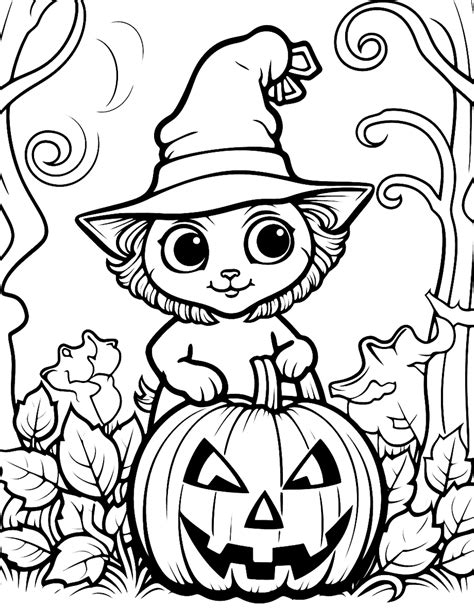 Halloween coloring page themes and designs