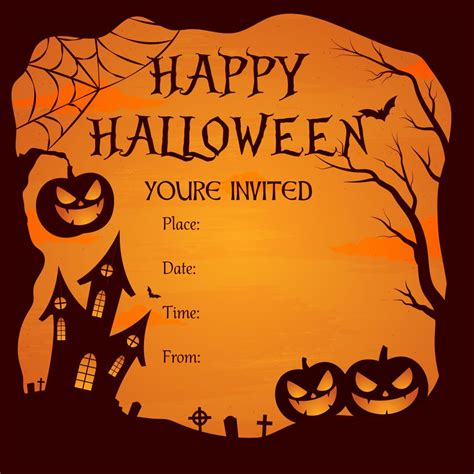 Halloween printable invitations