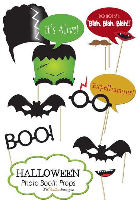 Halloween printable photo booth props