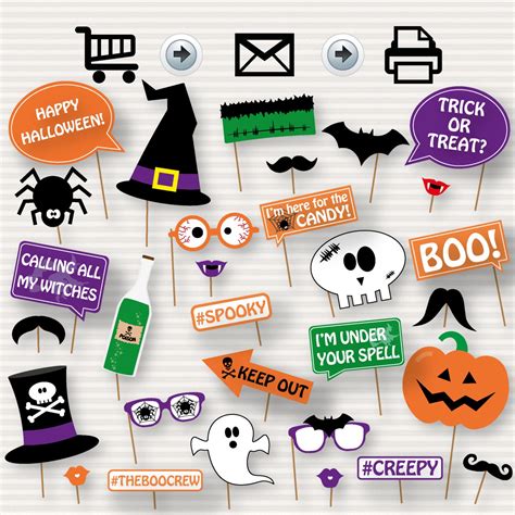 Halloween printable photo booth props