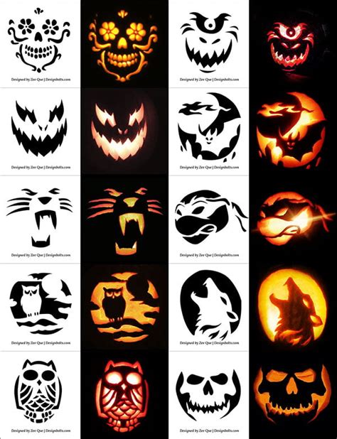 Halloween pumpkin stencils for carving