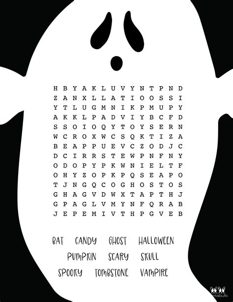 Halloween word search benefits