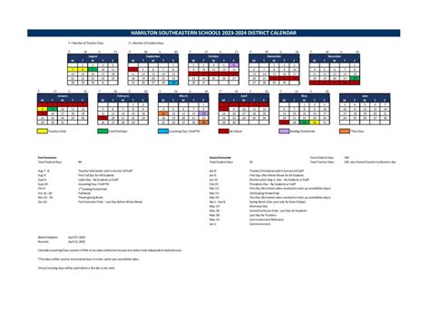 Hamilton Southeastern Schools Calendar Image 1