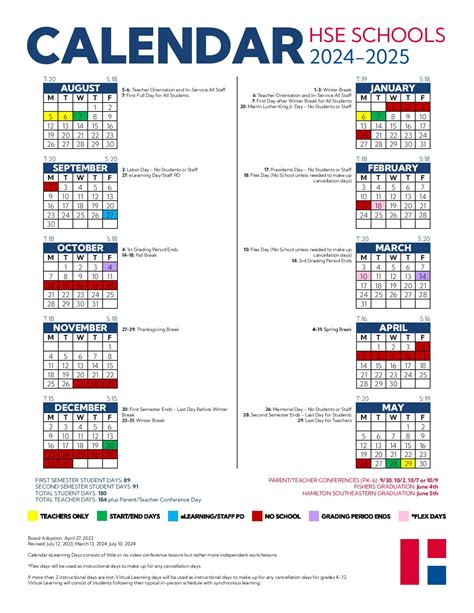 Hamilton Southeastern Schools Calendar Image 10