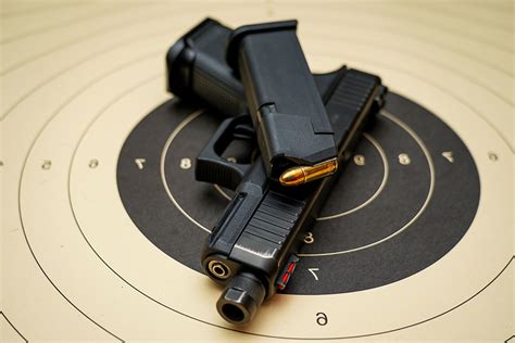 Handgun training at a shooting range