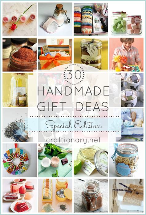 Handmade gift ideas on a table