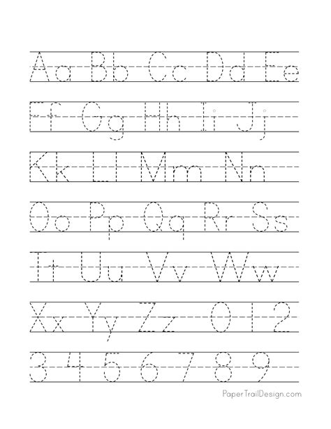 Handwriting practice worksheets