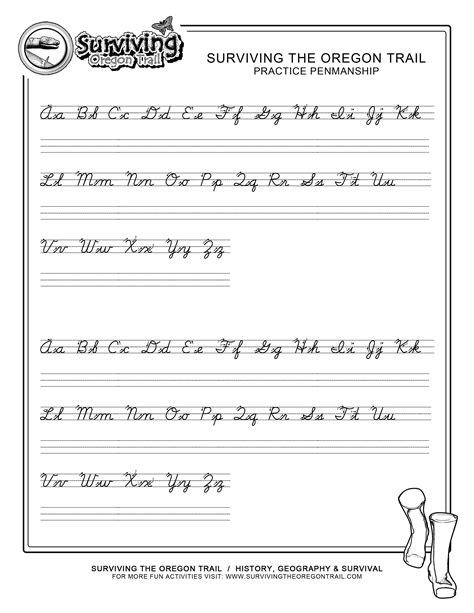 Types of handwriting worksheets printables