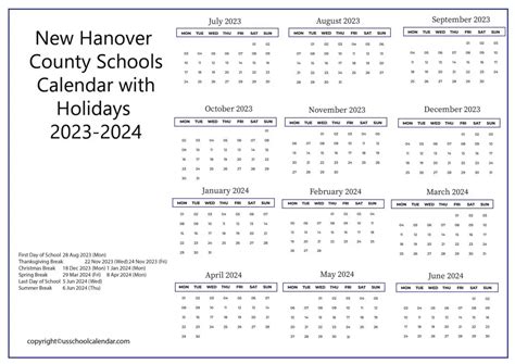 Hanover County Schools Calendar