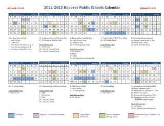 Hanover Schools Calendar Image 1