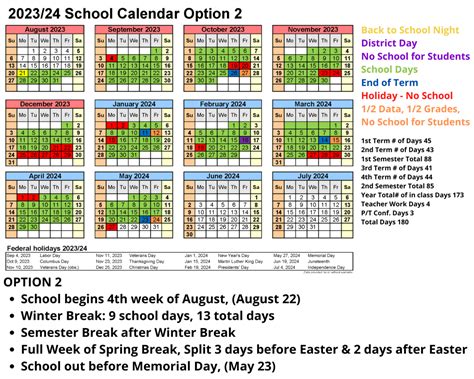 Hanover Schools Calendar Image 3