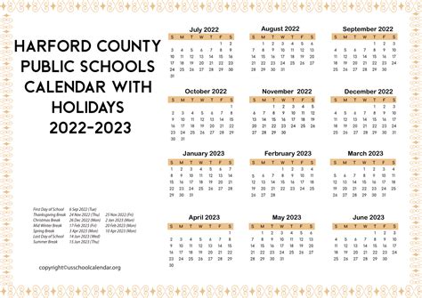 Harford County Schools Key Dates