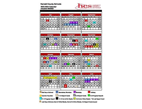 Harnett County Schools Calendar Image 10