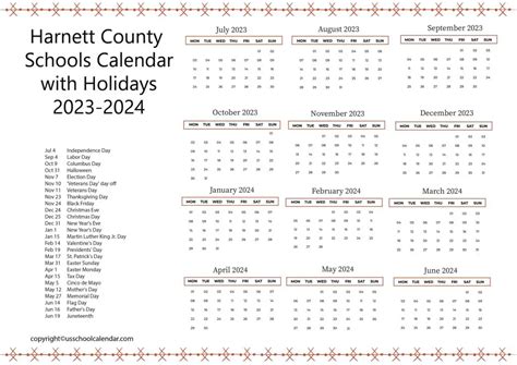 Harnett County Schools Calendar Image 9