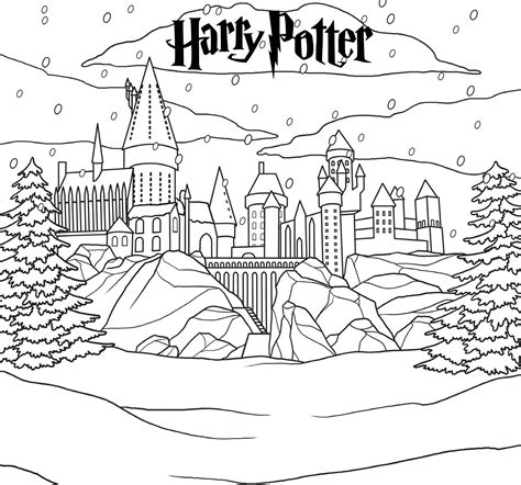 Harry Potter coloring pages Hogwarts