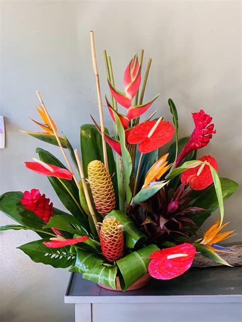 Hawaiian flower arrangement