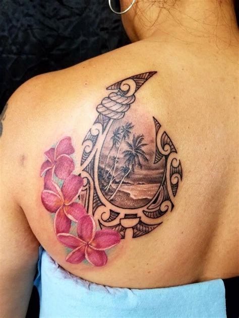 Hawaiian tattoo back piece