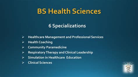 Health Science Specializations