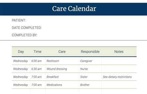 Healthcare Calendar Maintenance