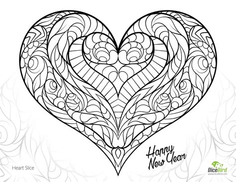 Heart Coloring Pages for Adults