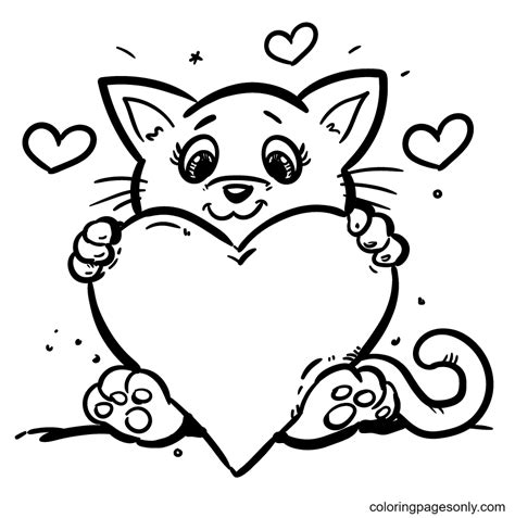 Heart-Shaped Animal Coloring Pages