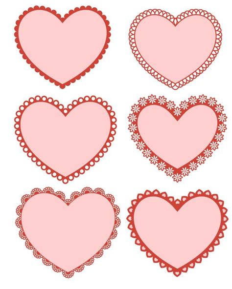 Heart Templates for Decorations