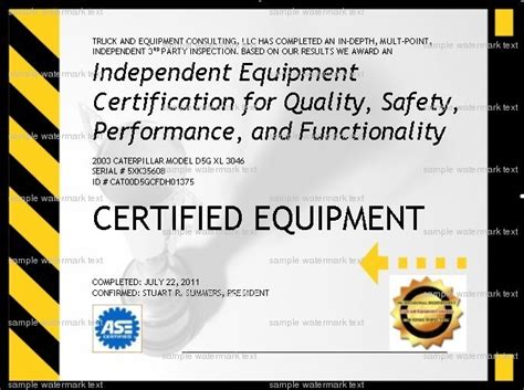 Heavy Machinery Mechanic Certifications