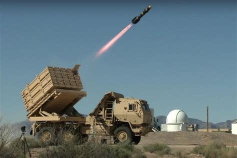 A Hellfire missile being tested at a military range