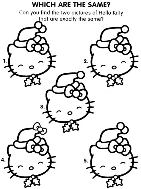 Hello Kitty activity sheets