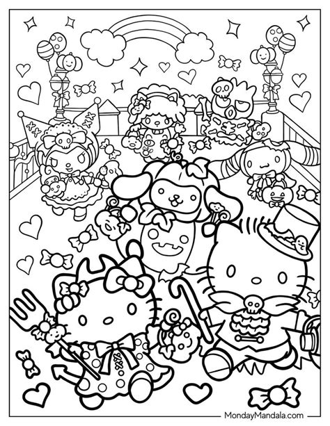 Hello Kitty adult coloring pages