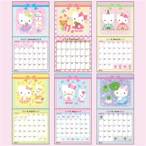 Hello Kitty calendar templates