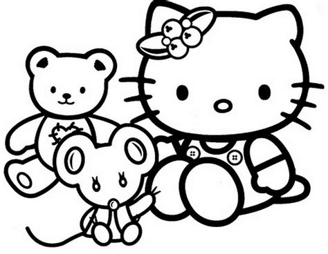 Hello Kitty coloring book pages to print