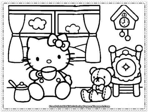 Hello Kitty coloring pages for girls