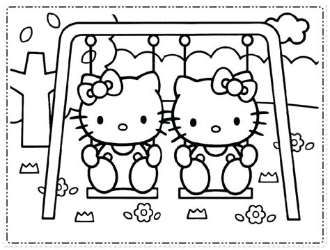 Hello Kitty coloring pages for birthday