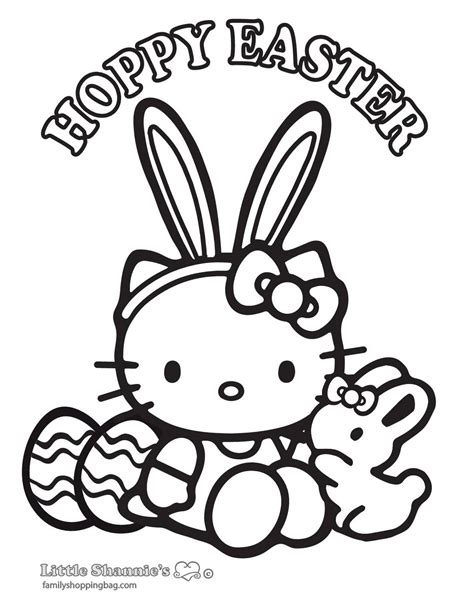 Hello Kitty Easter coloring pages