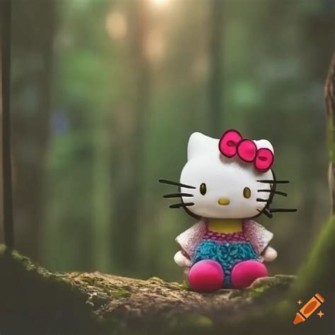 Hello Kitty in a forest