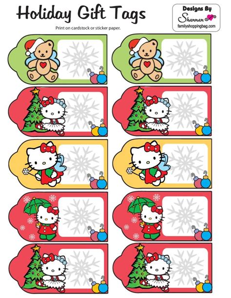 Hello Kitty gift tags and cards