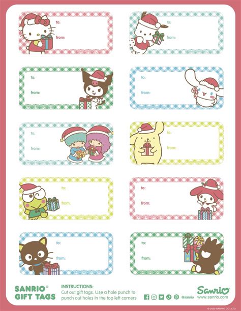 Hello Kitty gift tags and cards