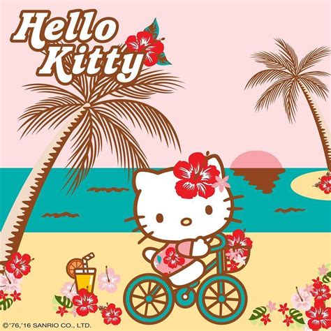 Hello Kitty in a summer scene