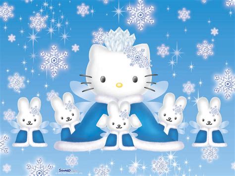 Hello Kitty in a winter wonderland