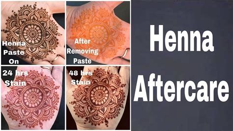 henna tattoo aftercare