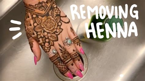 Henna Tattoo Sticker Removal