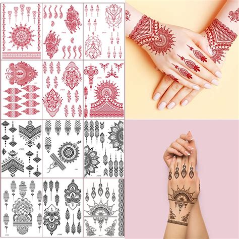 Henna Tattoo Sticker Designs